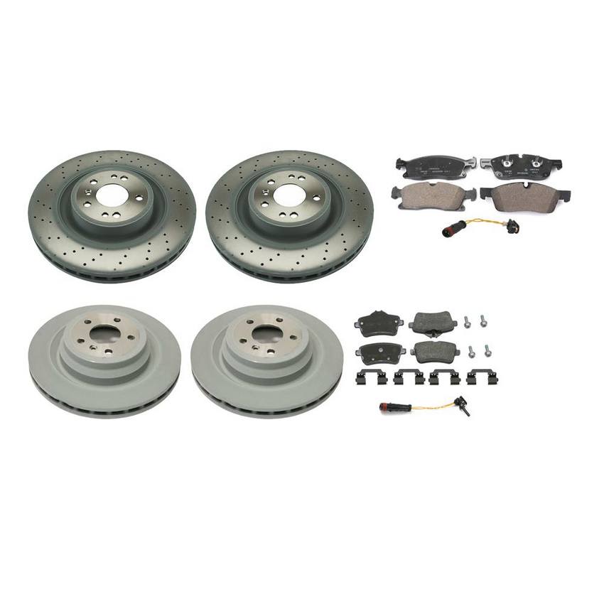 Mercedes Disc Brake Pad and Rotor Kit - Front and Rear (350mm/330mm) 2115401717